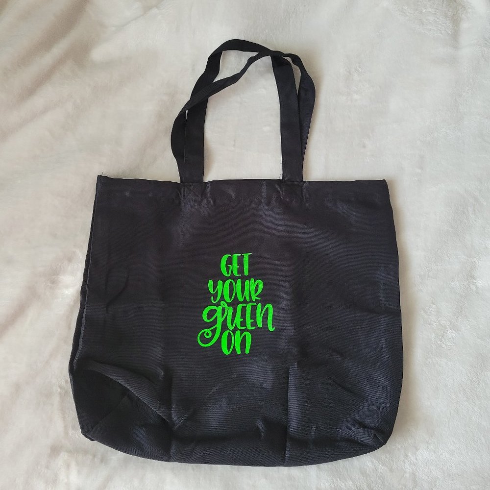 "Get Your Green On" Print Tote Bag